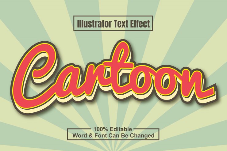 Cartoon tittle text effect