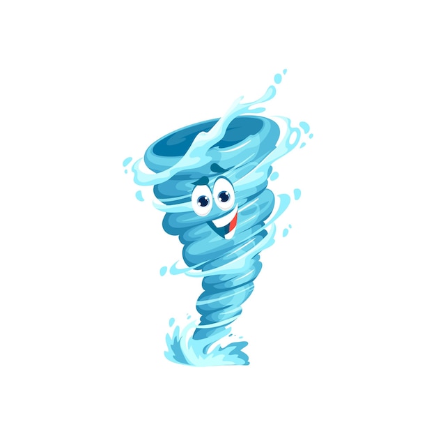 Cartoon tornado karakter storm of wervelwind