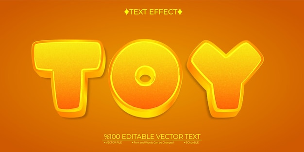 Cartoon Toy Editable Vector Text Effect