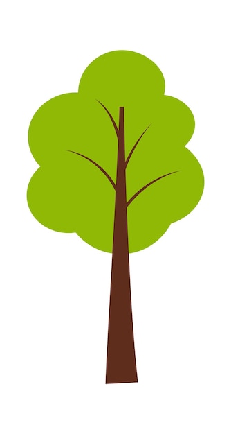 Cartoon tree icon Vector illustration