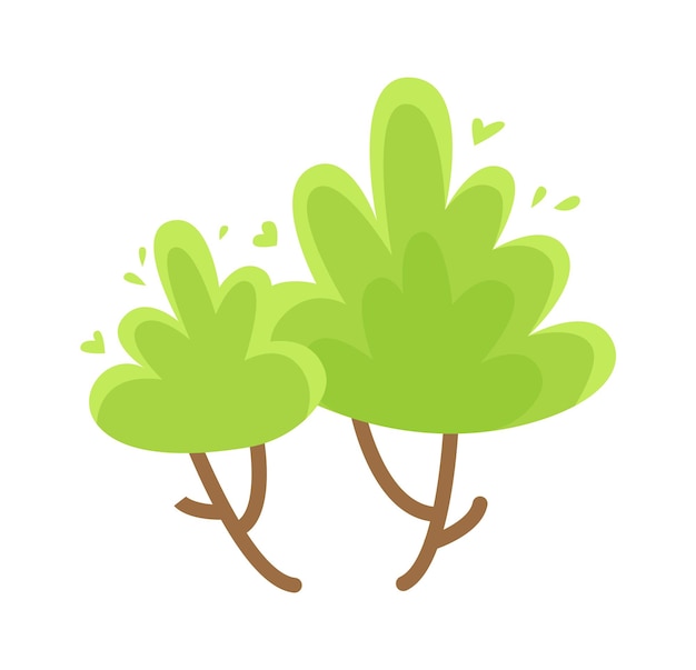 Cartoon tree plant Vector illustration