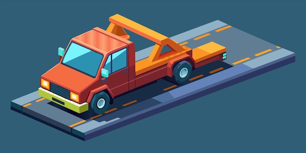 A cartoon of a truck with a crane on the front and the word crane on the front