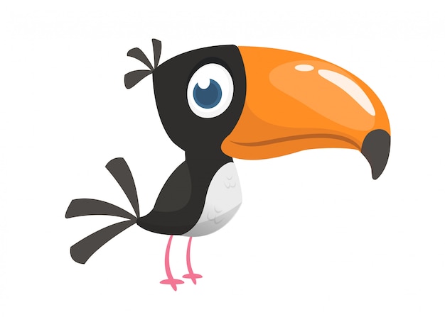 Vector cartoon tucan vogel