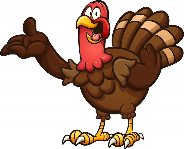 Vector cartoon turkey