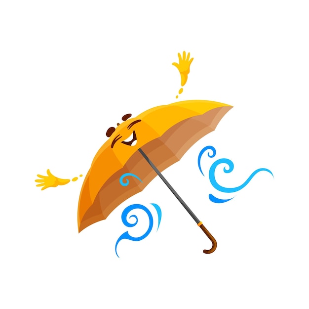 Cartoon umbrella character charming vector parasol