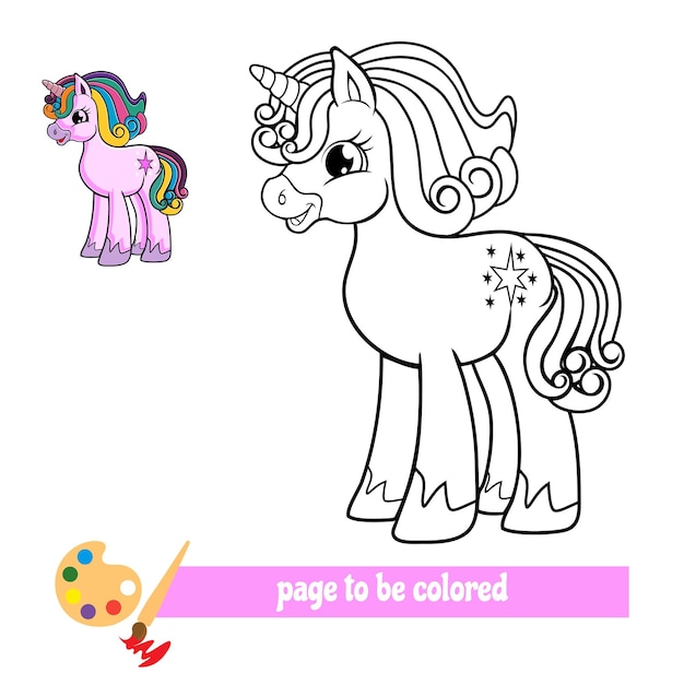 Cartoon unicorn 1coloring pictures