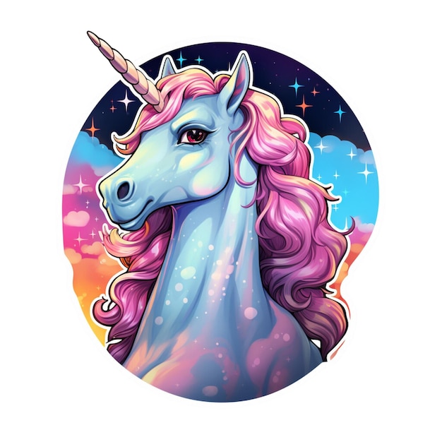 Cartoon unicorn vector design