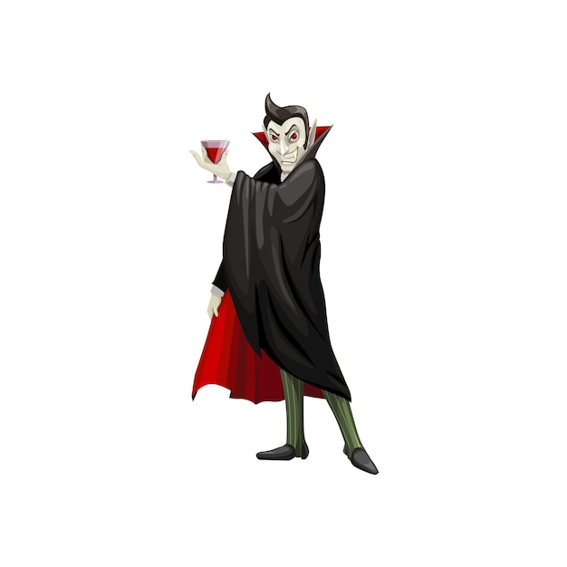 Cartoon vampire spooky halloween dracula character