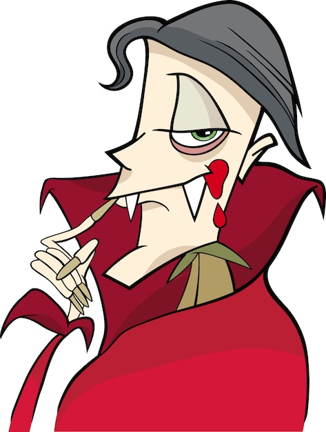 Vector cartoon vampire