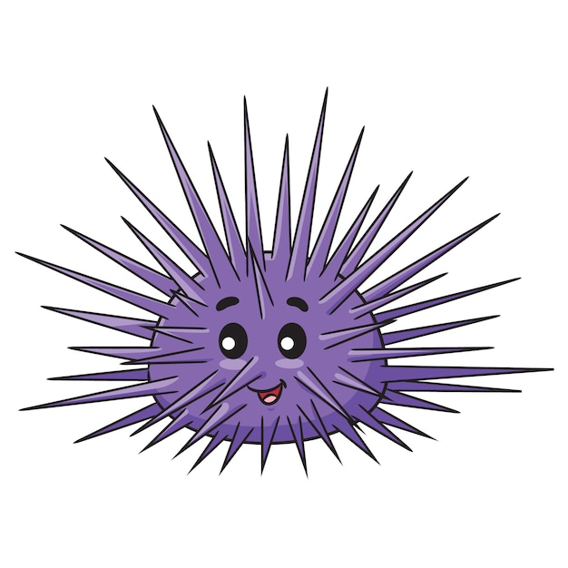 Vector cartoon van urchin