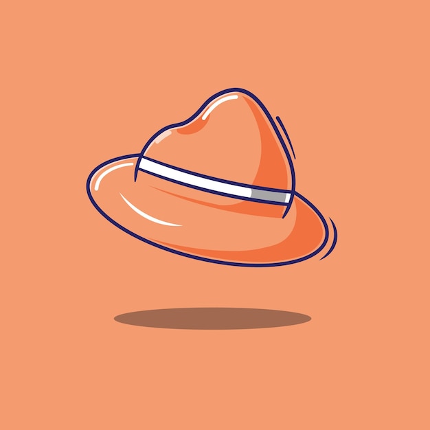 Cartoon vector beach cap icon illustration for summer