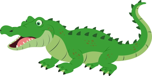 Vector cartoon vector crocodile