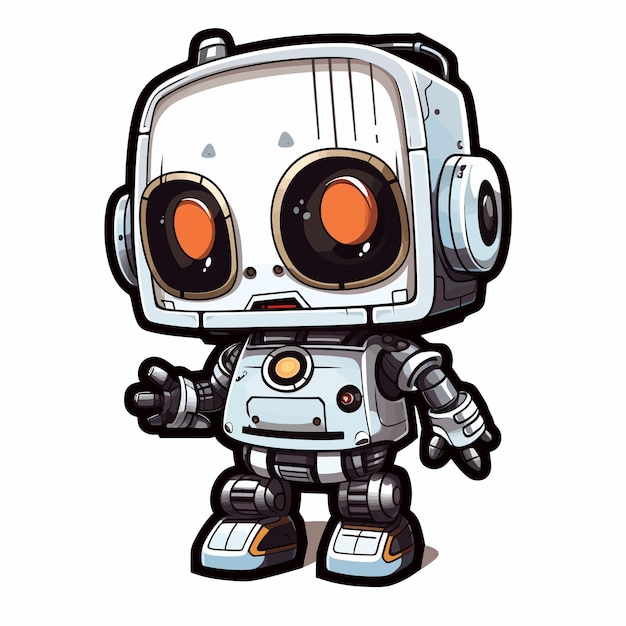 Vector a cartoon vector cute robot