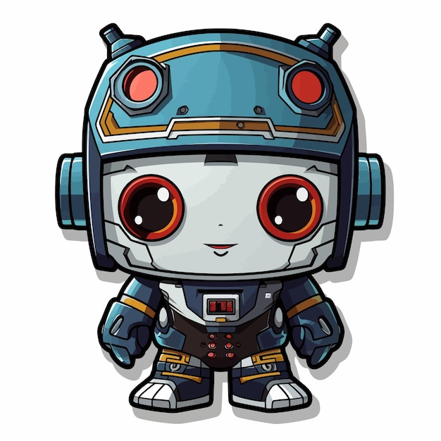 Vector a cartoon vector cute robot