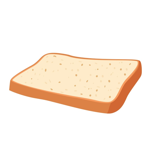 Cartoon vector illustratie geïsoleerd object heerlijk meel eten bakkerij brood volkoren toast