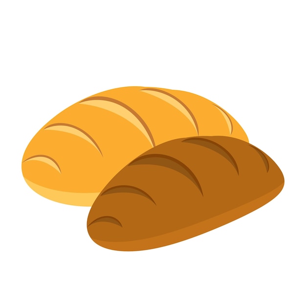 Cartoon vector illustration isolated object delicious food bread