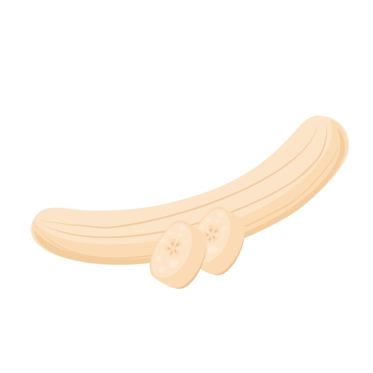 Vector cartoon vector illustration isolated object food fruit banana