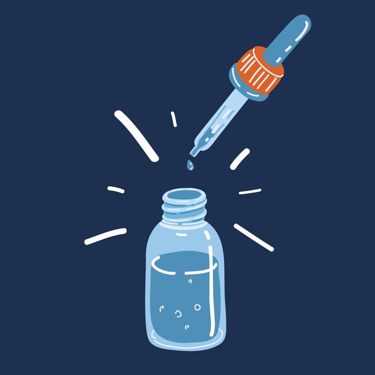 Vector cartoon vector illustration of serum cosmetics