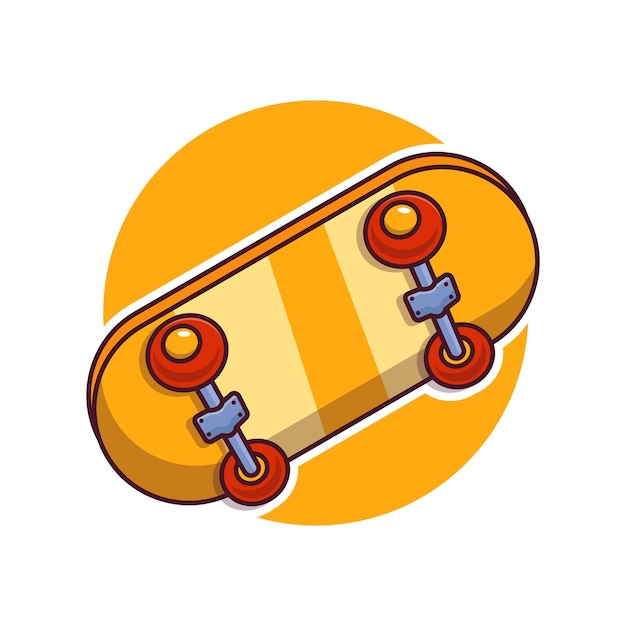 Illustrazione vettoriale di cartone animato di skateboard