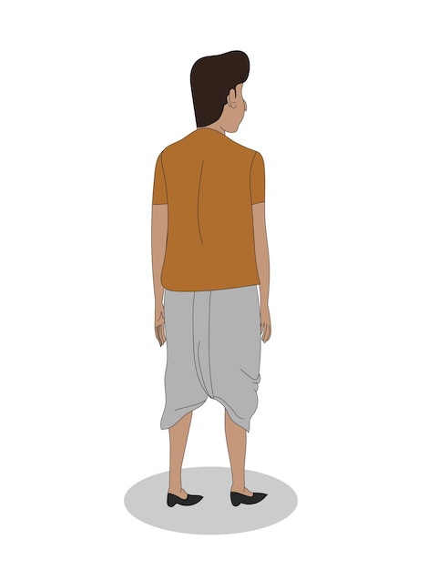cartoon vector of indian male character indian cartoon character