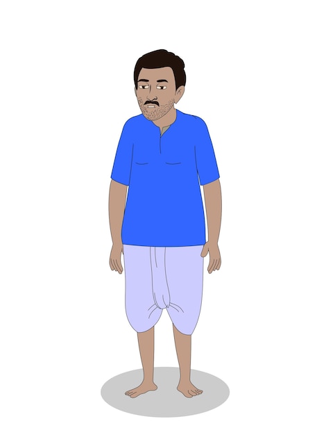 Vector cartoon vector of indian male character indian cartoon character