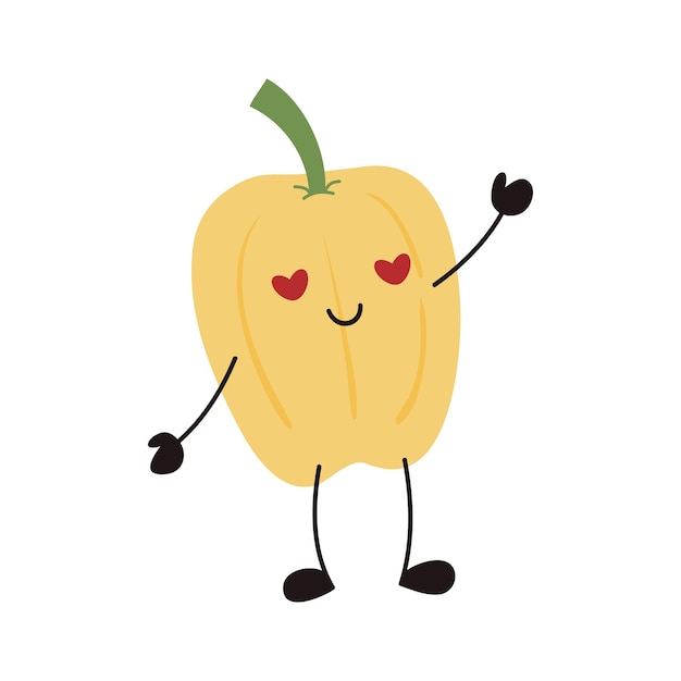 アニメの野菜キャラクターのスティッカー フラットスタイルの面白いエモティコン フードエモジ 面白い野菜キャラ
