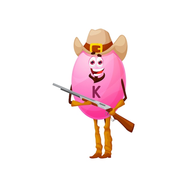 Cartoon vitamine k ranger karakter grappige cowboy