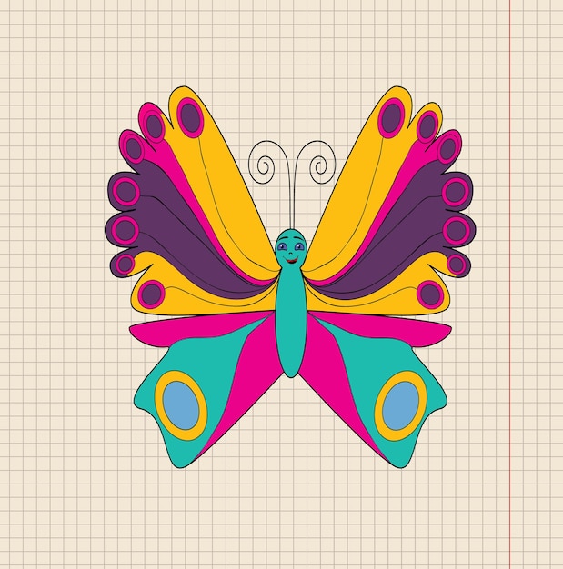 Cartoon vlinder