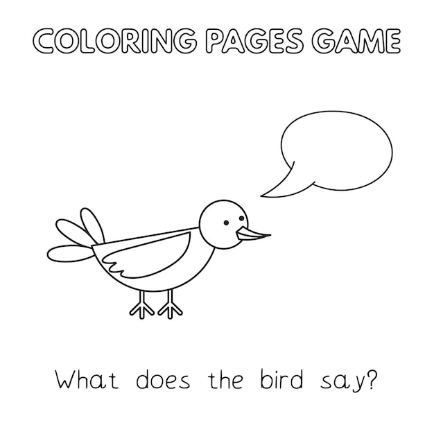 Cartoon vogel kleurboek