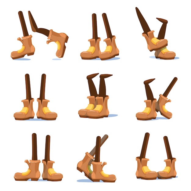 Vector cartoon walking