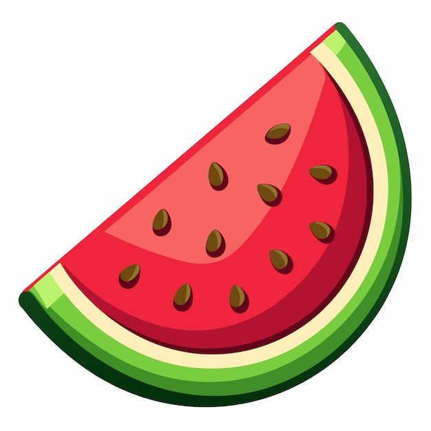cartoon watermelon slice with seeds