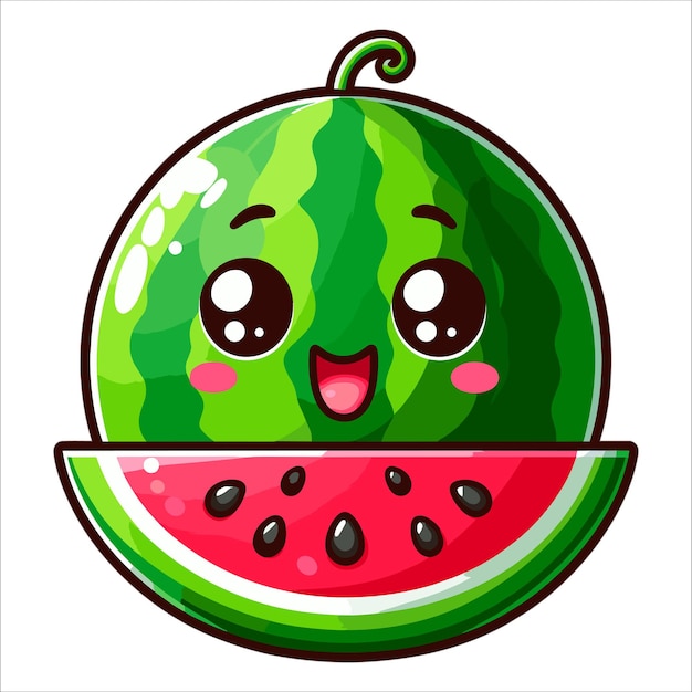 cartoon watermelon vector
