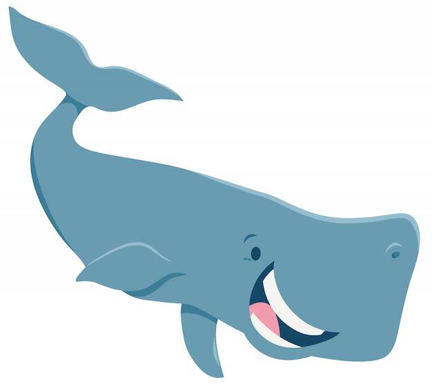 Cartoon whale animal character