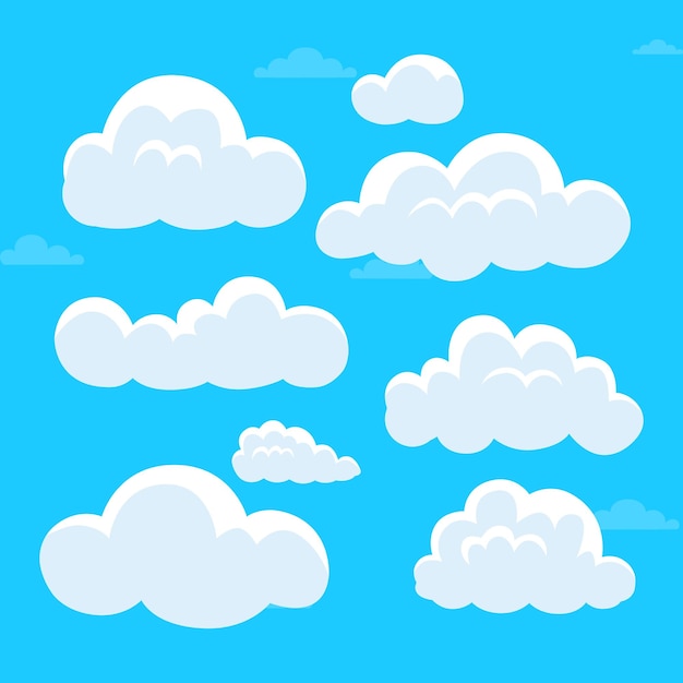 Cartoon wolken collectie