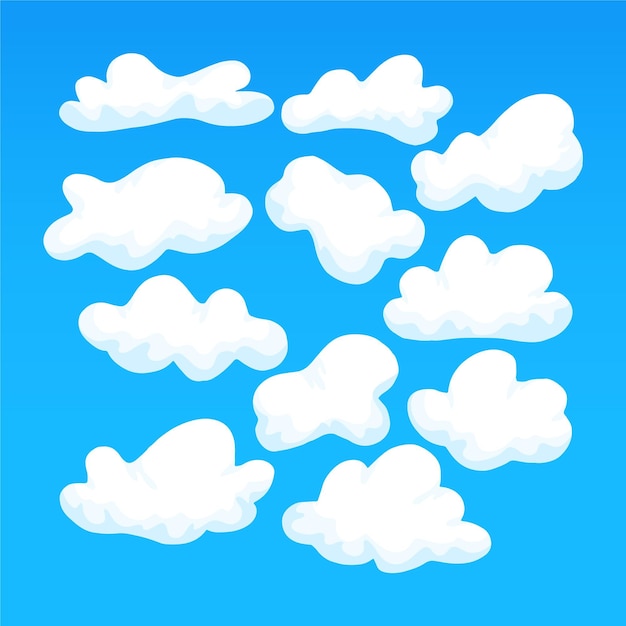 Vector cartoon wolken collectie