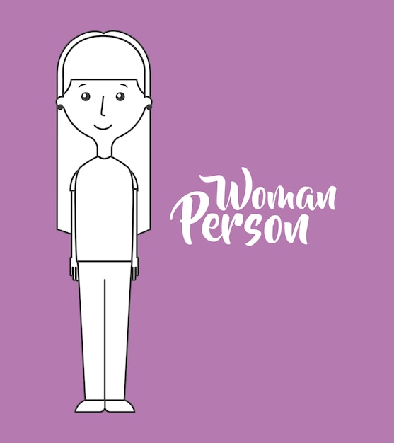 cartoon woman person