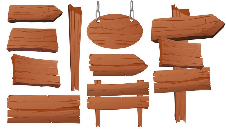 Cartoon wood board colection