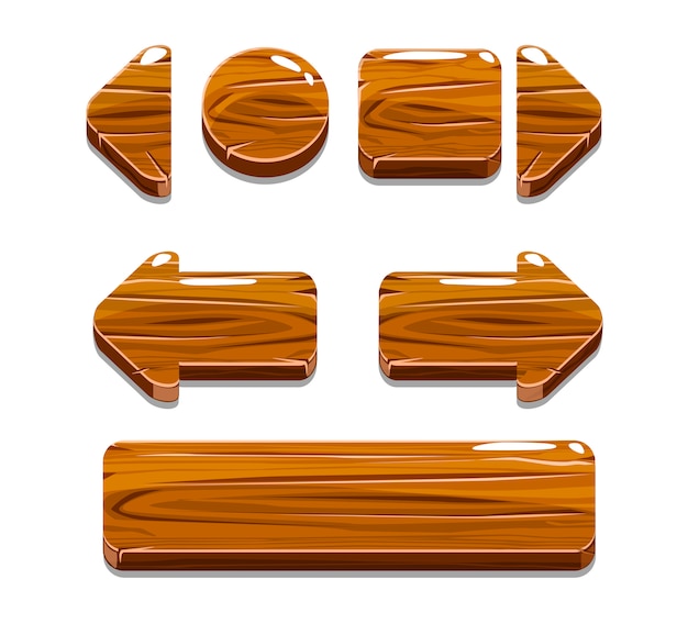 Мультяшные деревянные пуговицы для игры