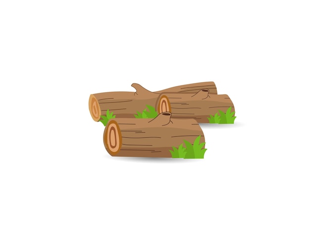 Cartoon Wood Logs Illustration Vector Wooden Bonfire Vector Logs Lumber Wood Logs And Tree Trunks