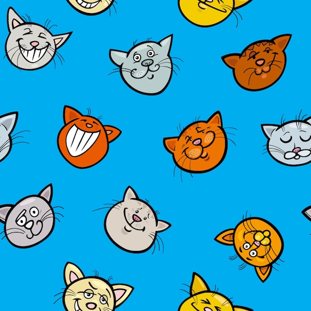 cartoon wrapping paper with cats