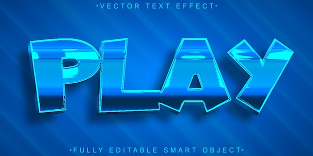 Cartoon Yellow Game Vector Fully Editable Smart Object Text Effect