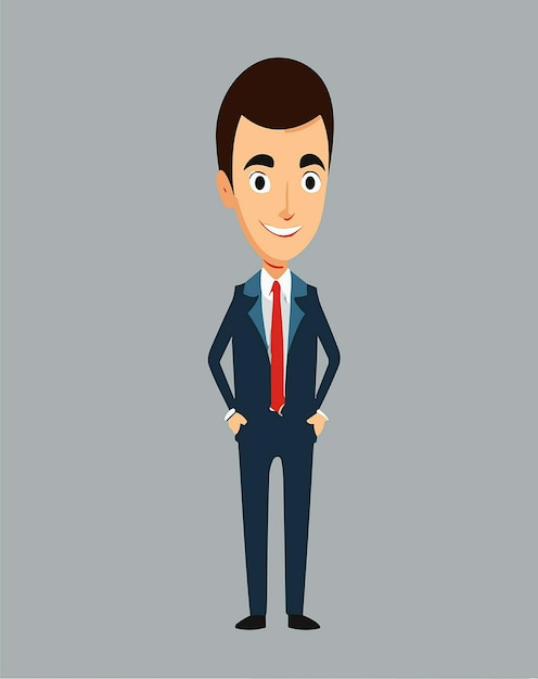 Cartoon zakenman Clipart Vector Design