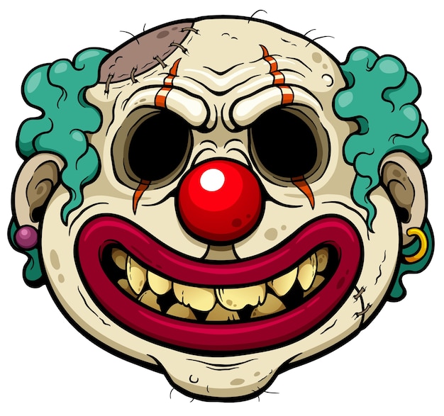 Cartoon zombie clown