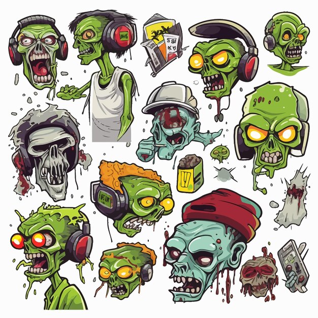 Cartoon zombie design