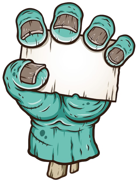 Vector cartoon zombie hand