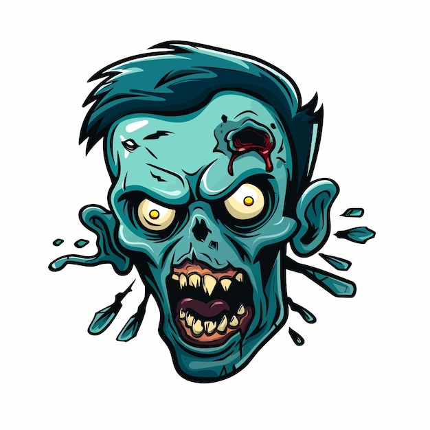 Vector cartoon zombie illustration