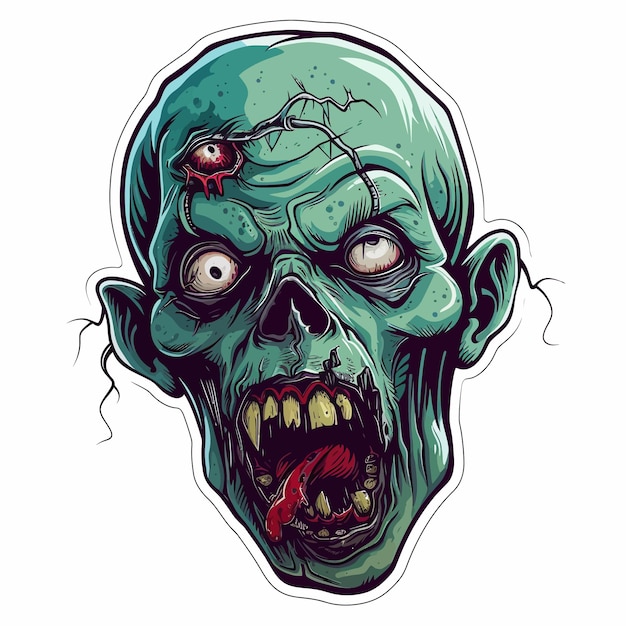 Vector cartoon zombie illustration