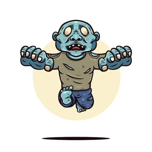 Cartoon zombie Vector karakter illustratie