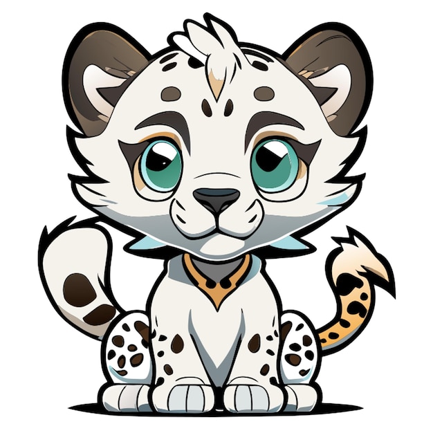 cartoonamur leopard full white kids style white background sketch style playful style bones out