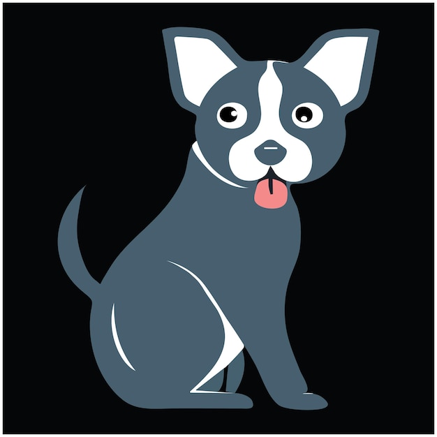 Vector cartoonish dog sticker vector design